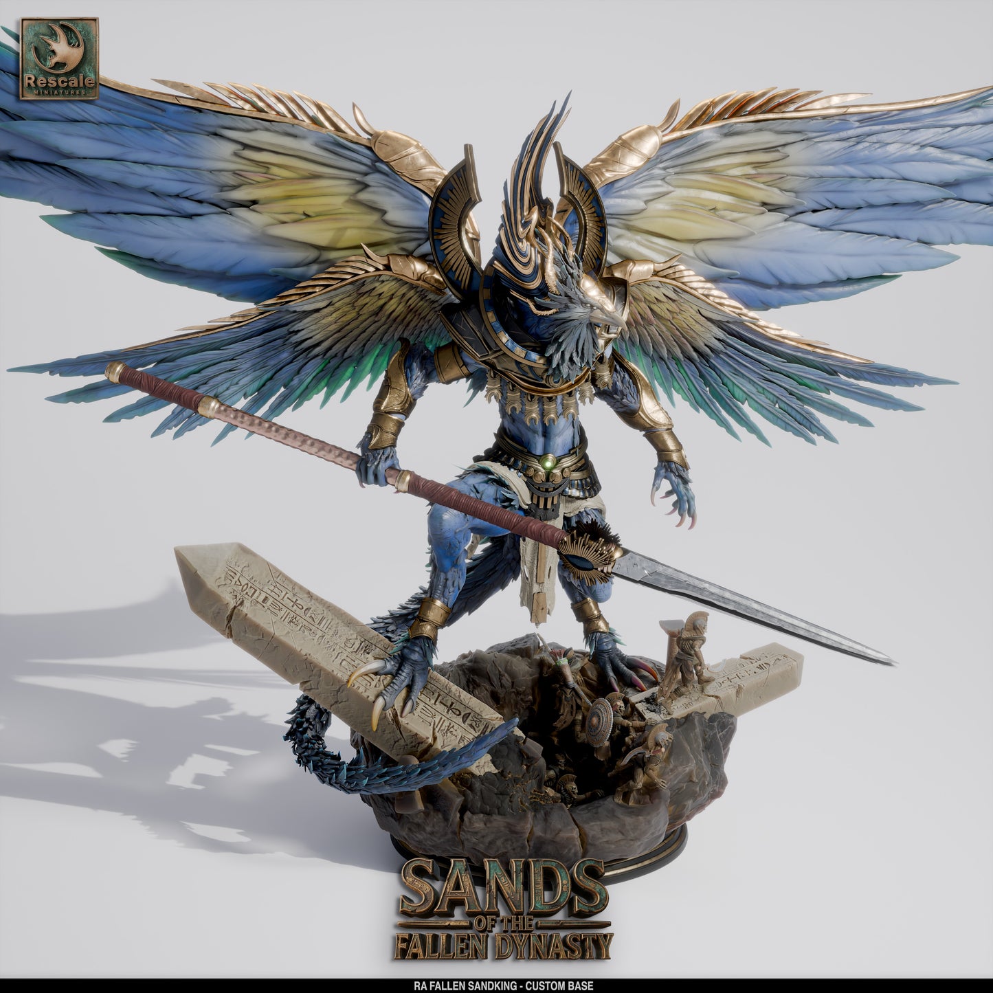 ☀️ Ra, Fallen Sandking | 12K Resin 100mm Desert Tyrant for D&D 🏜️