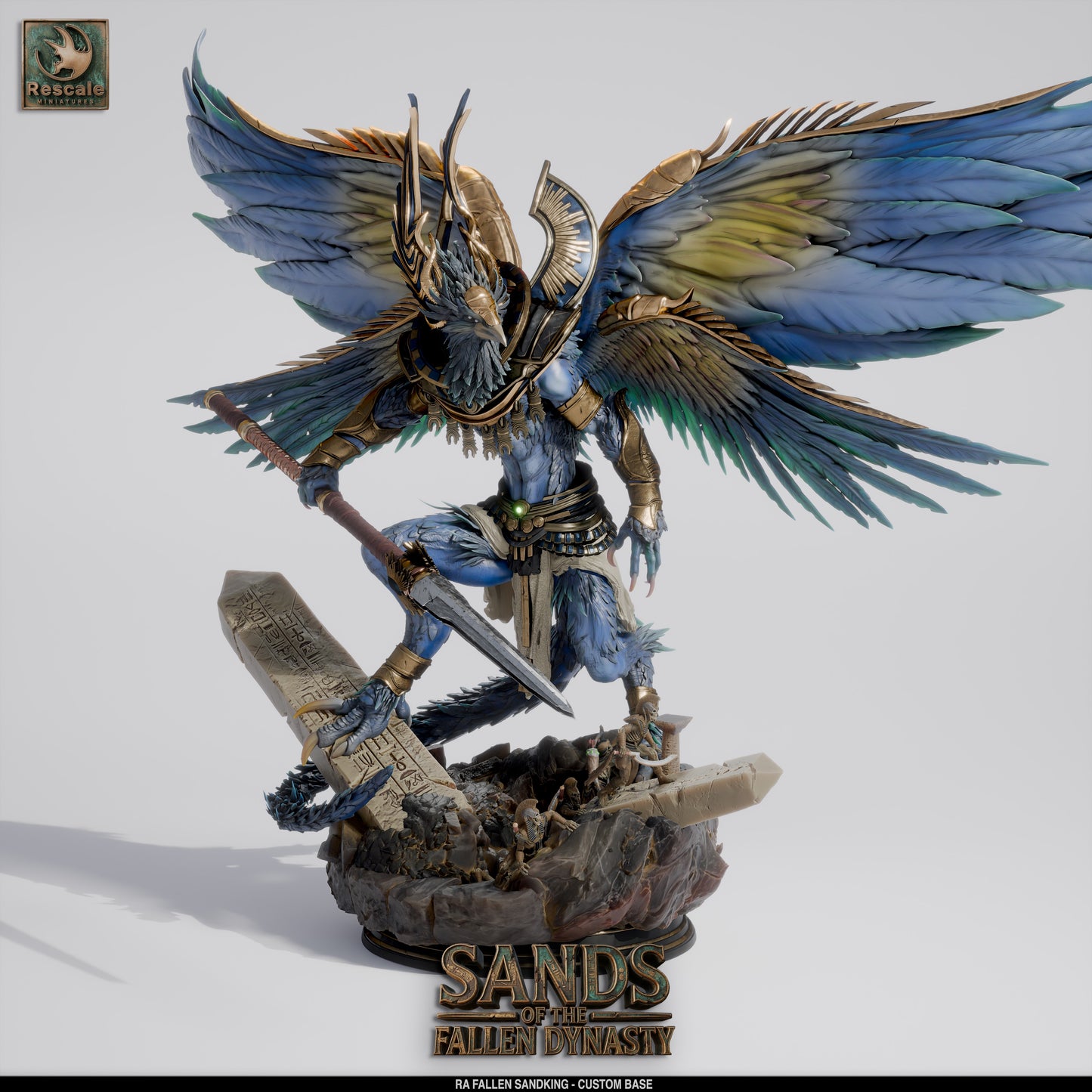 ☀️ Ra, Fallen Sandking | 12K Resin 100mm Desert Tyrant for D&D 🏜️