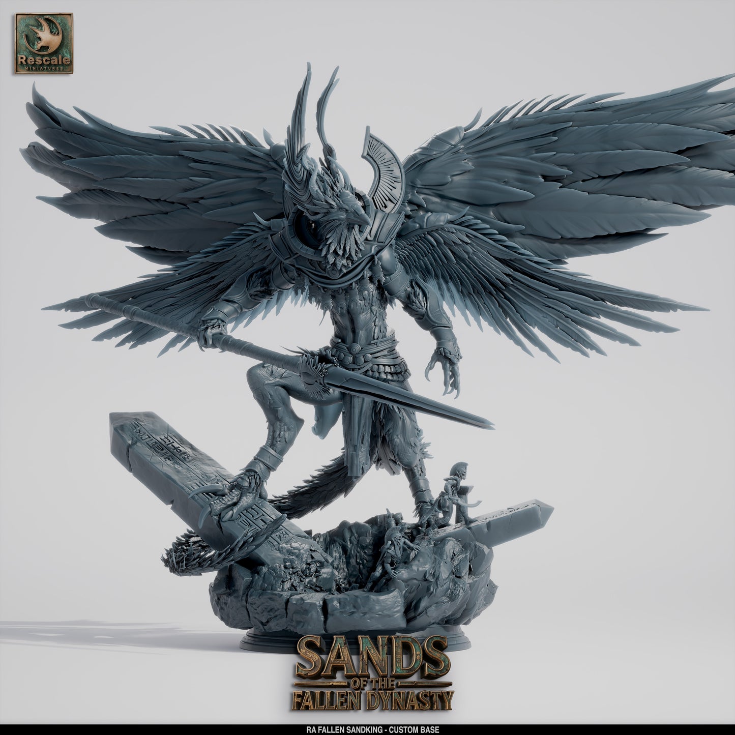 ☀️ Ra, Fallen Sandking | 12K Resin 100mm Desert Tyrant for D&D 🏜️