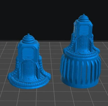 Sci-Fi Reactor Cap | 12K Resin Dropper Bottle Holder for Vallejo & Army Painter