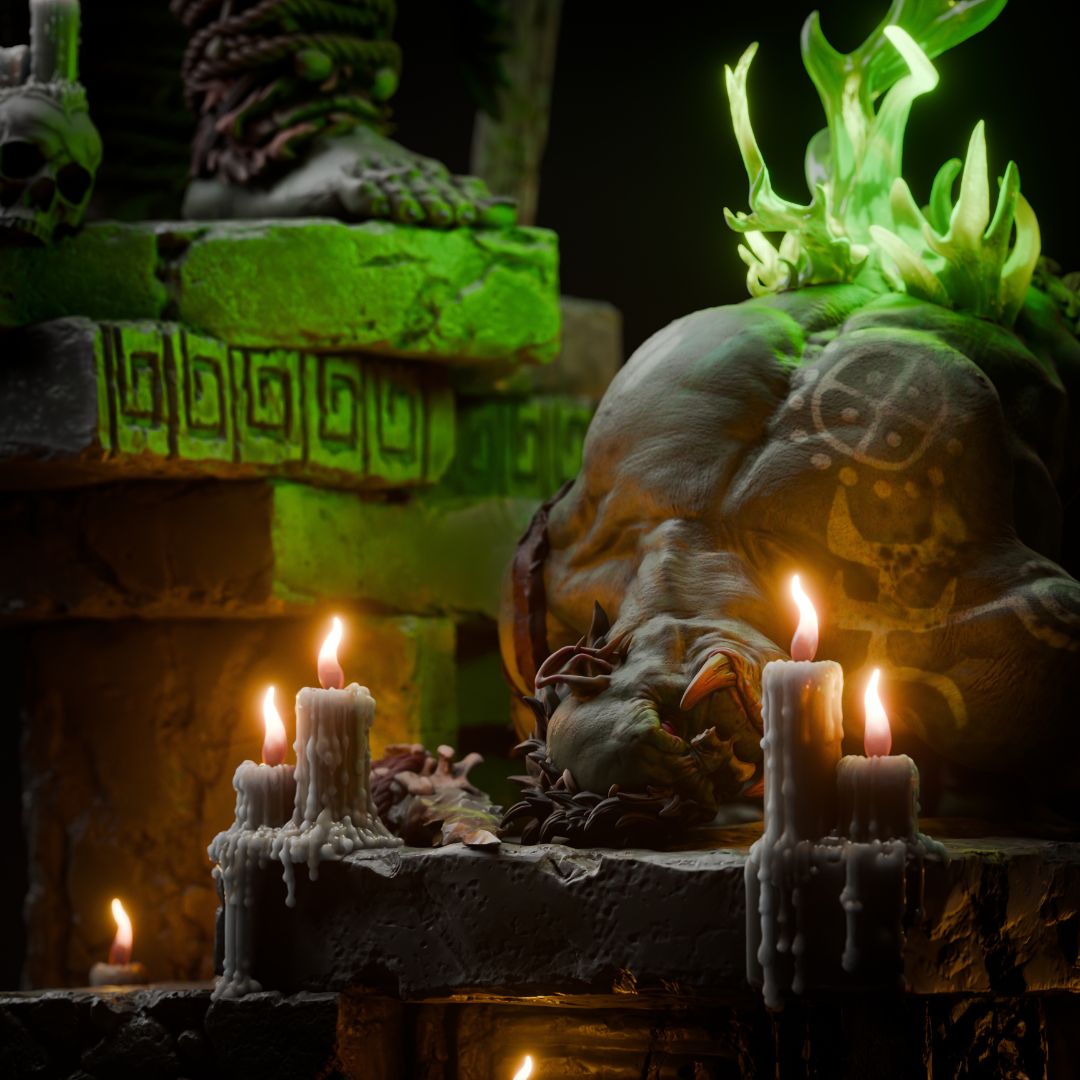 Orc Untamed Shaman XL Collector | Colossal 12K Resin Statue for RPGs