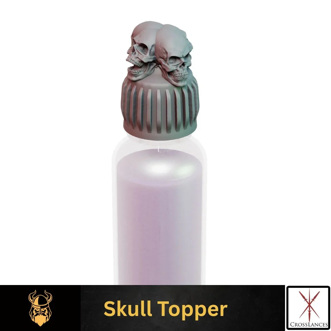 Skull Cap | 12K Resin Dropper Bottle Holder for Vallejo & Army Painter