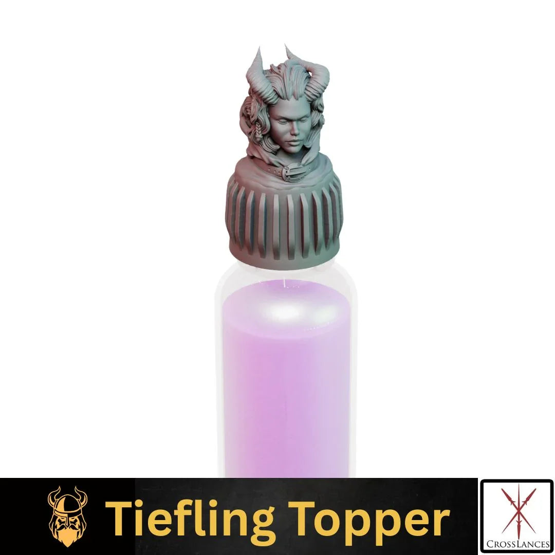 Tiefling Cap | 12K Resin Dropper Bottle Holder for Vallejo & Army Painter