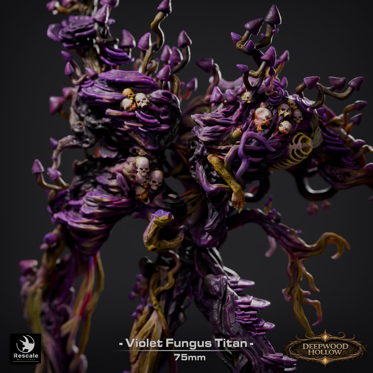 🌿 Violet Fungus Titan | 12K Resin 75mm Monstrous Plant for D&D & RPGs 🍄