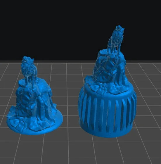 Wolf Cap | 12K Resin Dropper Bottle Holder for Vallejo & Army Painter