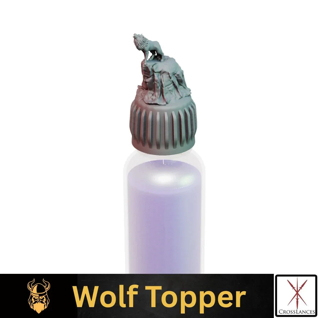 Wolf Cap | 12K Resin Dropper Bottle Holder for Vallejo & Army Painter