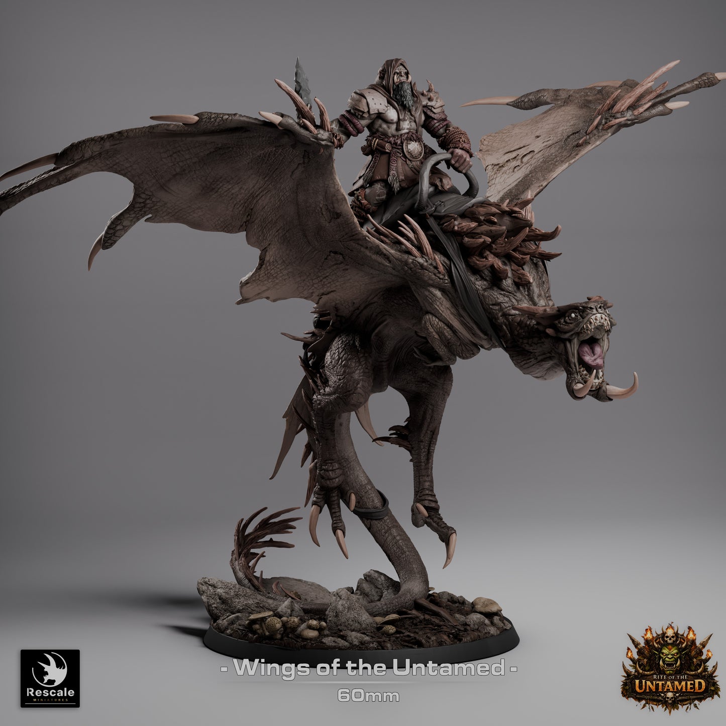 Pack Wyvern: Wings of the Untamed | 12K Resin Monster for D&D & RPGs