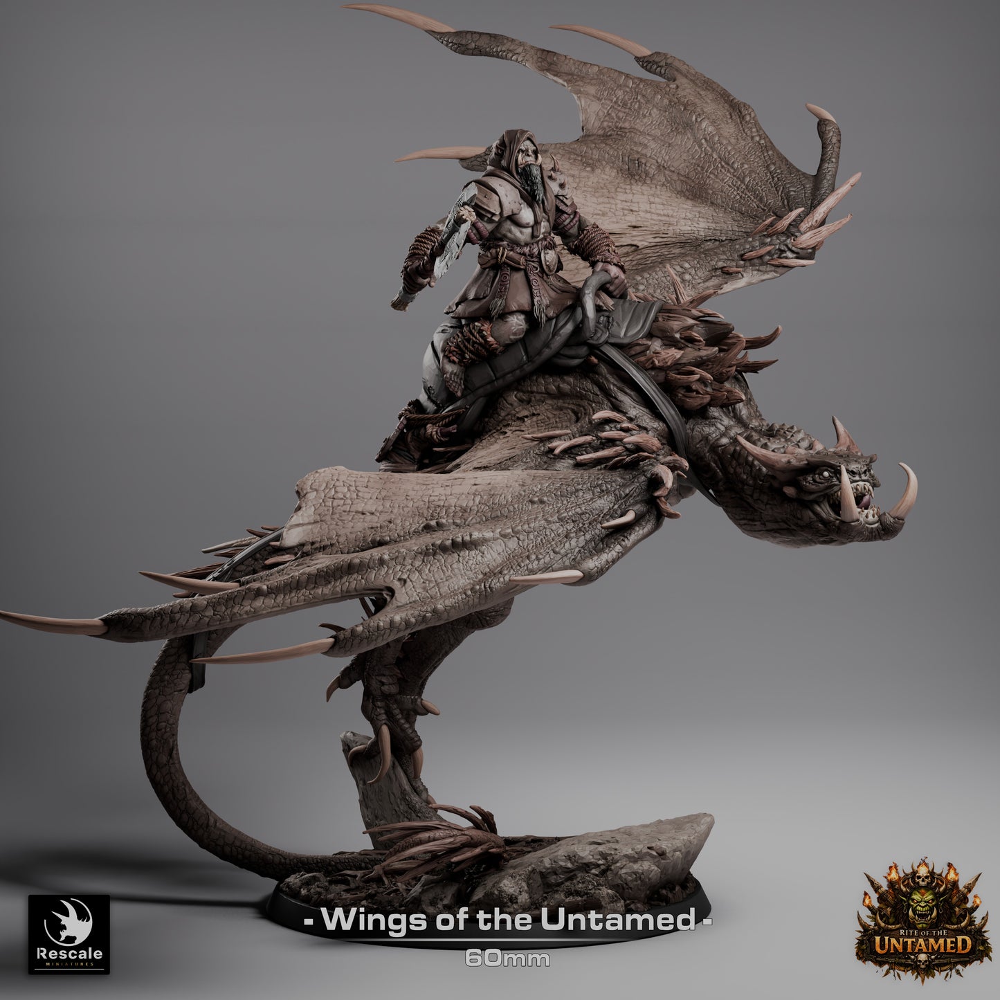 Pack Wyvern: Wings of the Untamed | 12K Resin Monster for D&D & RPGs