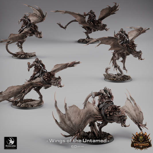 Pack Wyvern: Wings of the Untamed | 12K Resin Monster for D&D & RPGs