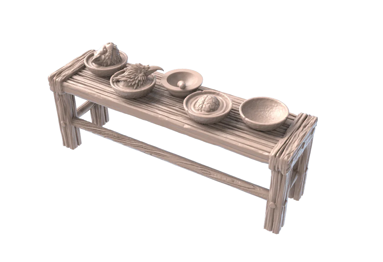 Alchemy Long Tables Scatter Set by SRS Studios | 12K Resin Terrain for Warhammer, D&D & RPGs (Copy)