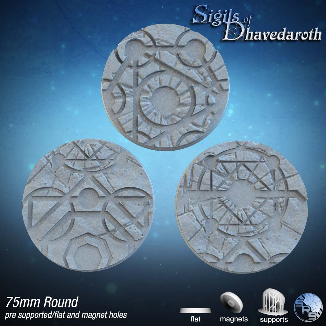 Alchemy Circle Bases by SRS Studios | Mystical 12K Resin Foundations for Warhammer, AOS, D&D & More!