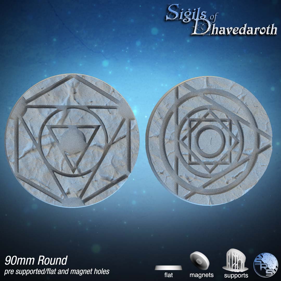 Alchemy Circle Bases by SRS Studios | Mystical 12K Resin Foundations for Warhammer, AOS, D&D & More!