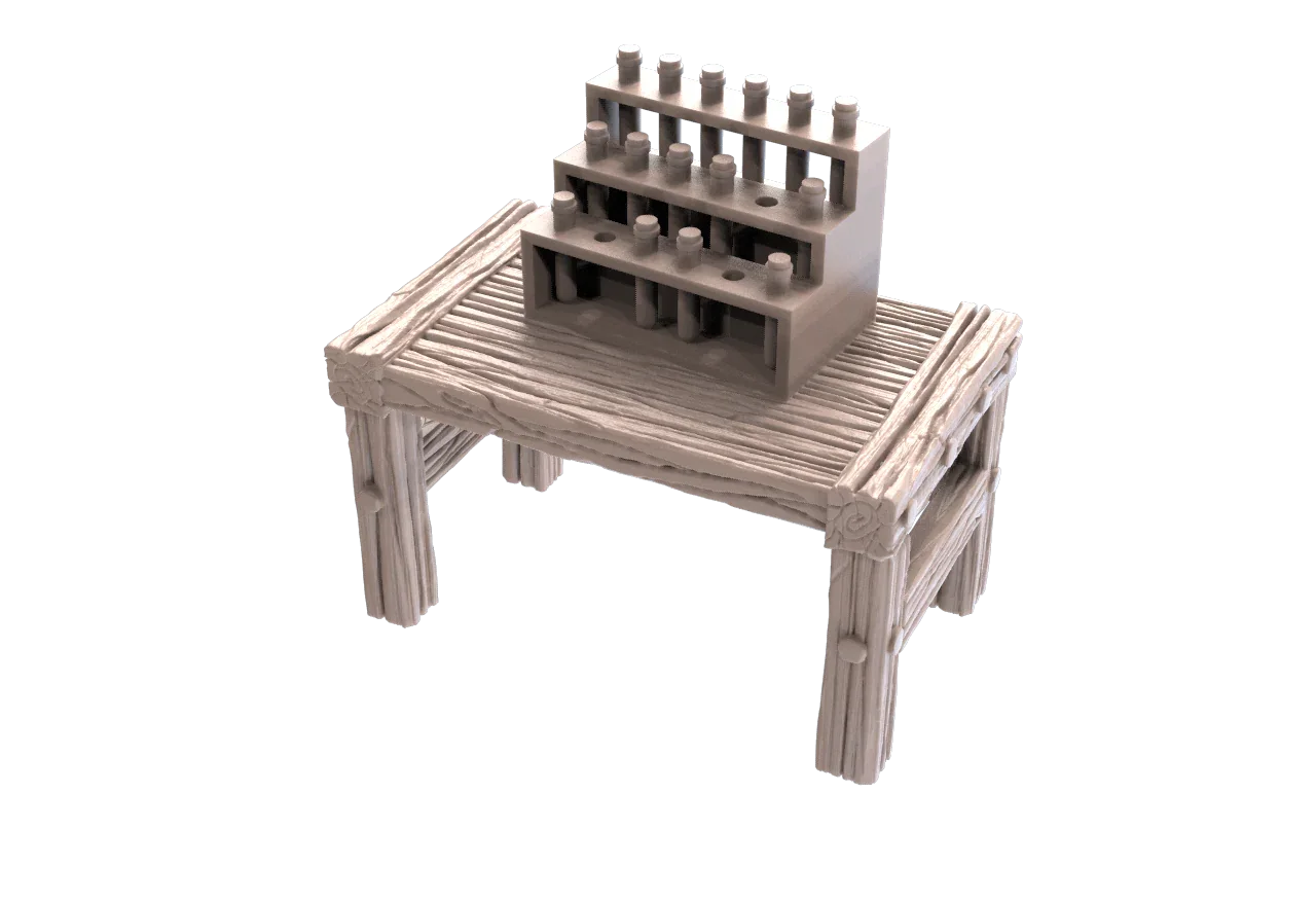 Alchemy Tables Scatter Set by SRS Studios | 12K Resin Terrain for Warhammer, D&D & RPGs