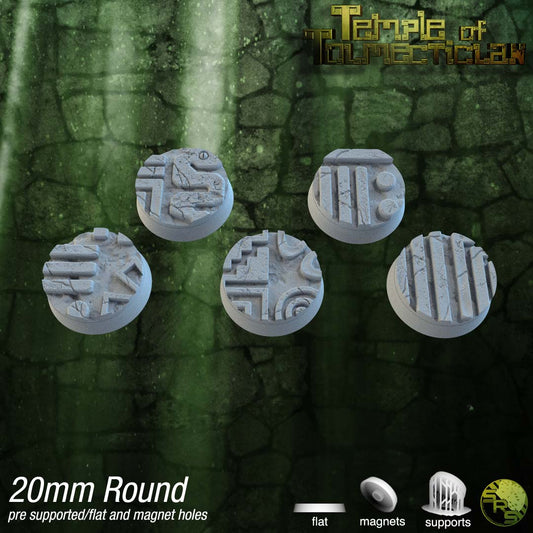 Round 20mm Aztec Bases x20 by SRS Studios