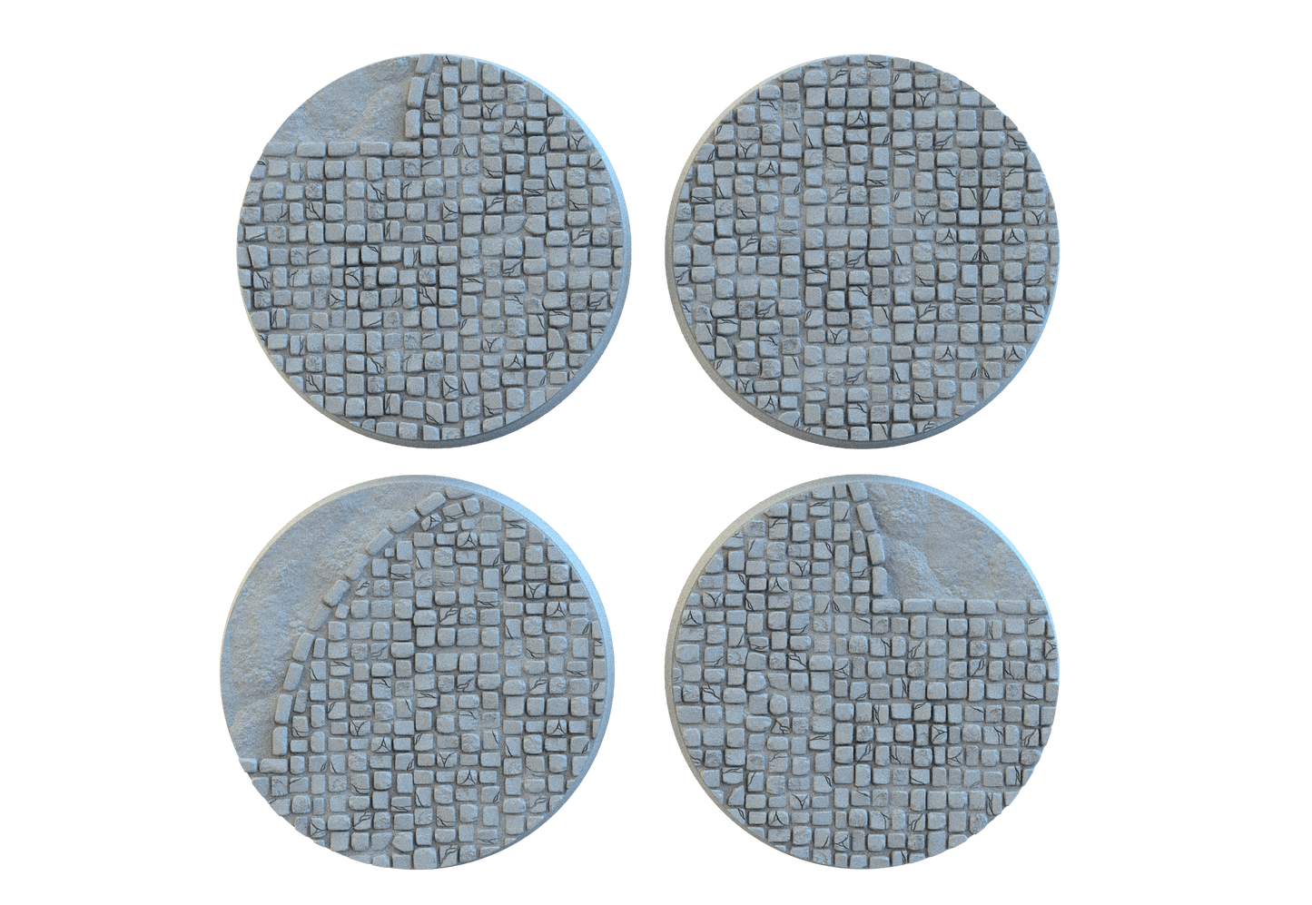 Cobblestone Circle Bases – 12K Resin Base Set for Warhammer, D&D & Tabletop Wargames
