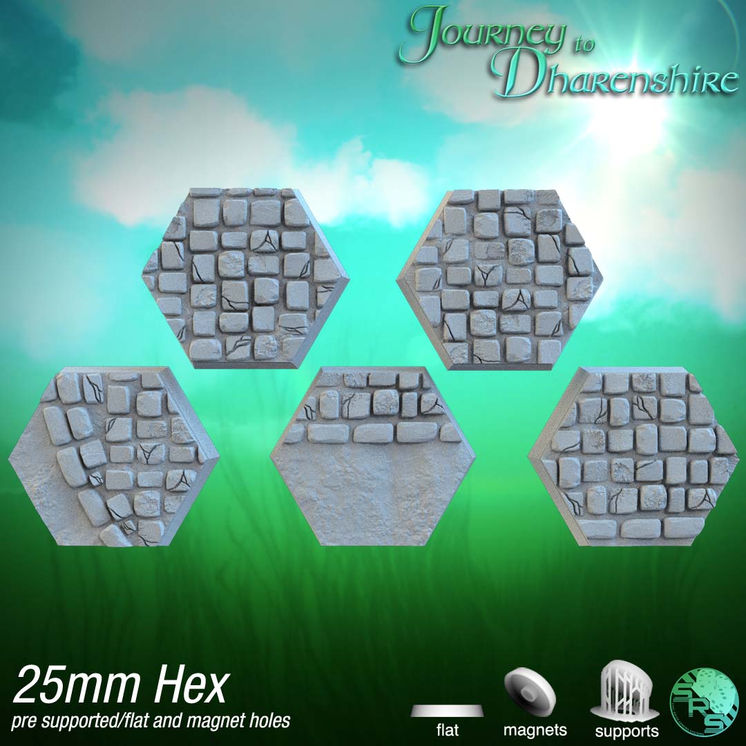 Hex Cobblestone Bases by SRS Studios