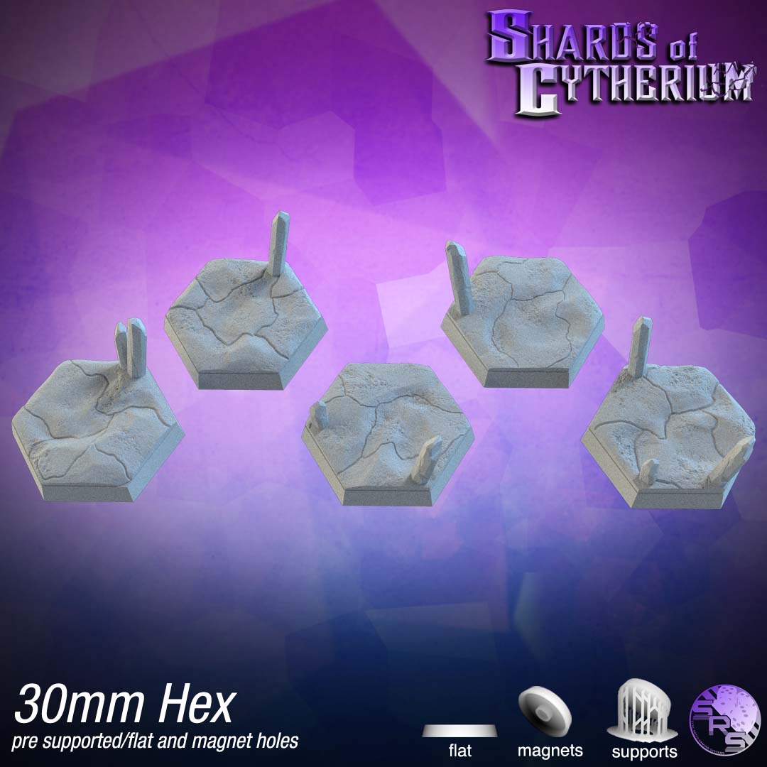 Hex Crystal Bases by SRS Studios