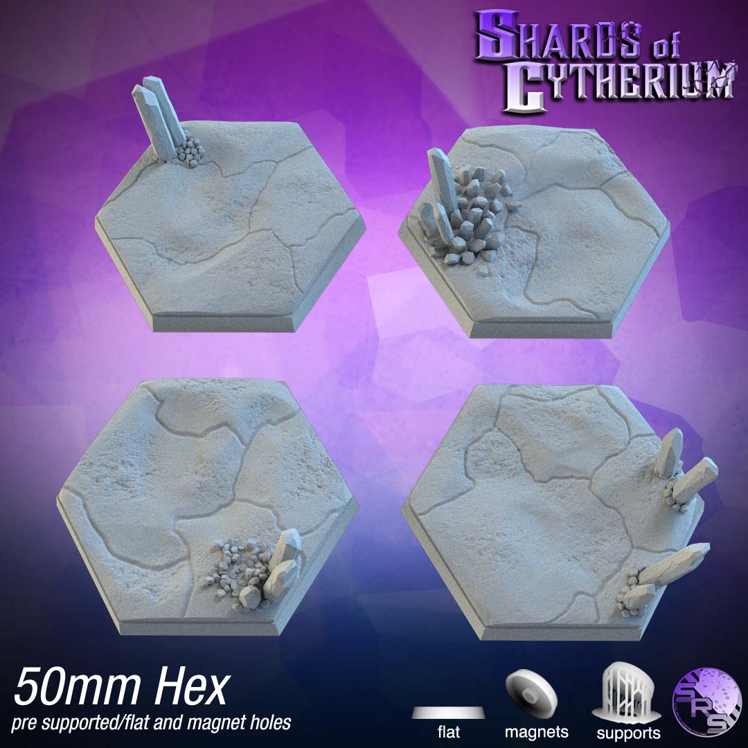 Hex Crystal Bases by SRS Studios