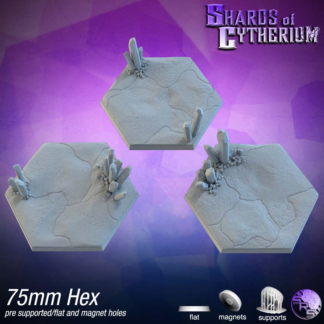 Hex Crystal Bases by SRS Studios