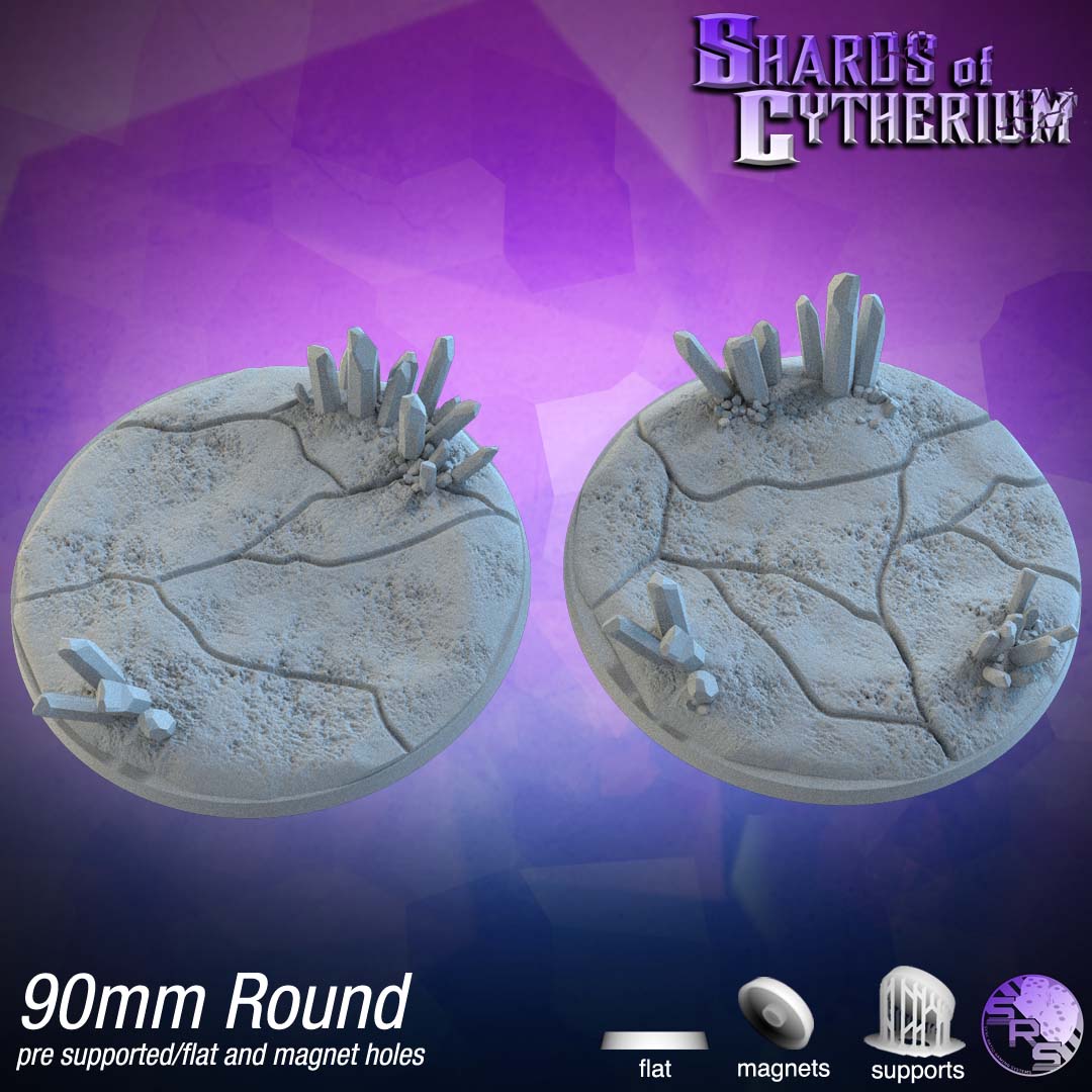Crystal Circle Bases – Premium 12K Resin Fantasy/Sci-Fi Bases for Tabletop Gaming