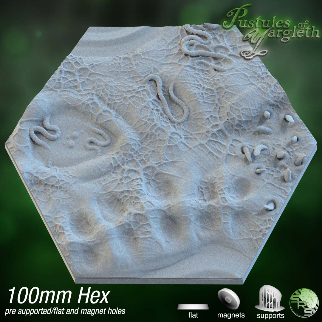 Diseased Hex Resin Bases | Nurgle Rot & Blight for Death Guard, Warhammer, D&D