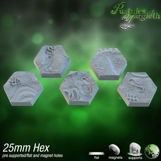 Diseased Hex Resin Bases | Nurgle Rot & Blight for Death Guard, Warhammer, D&D