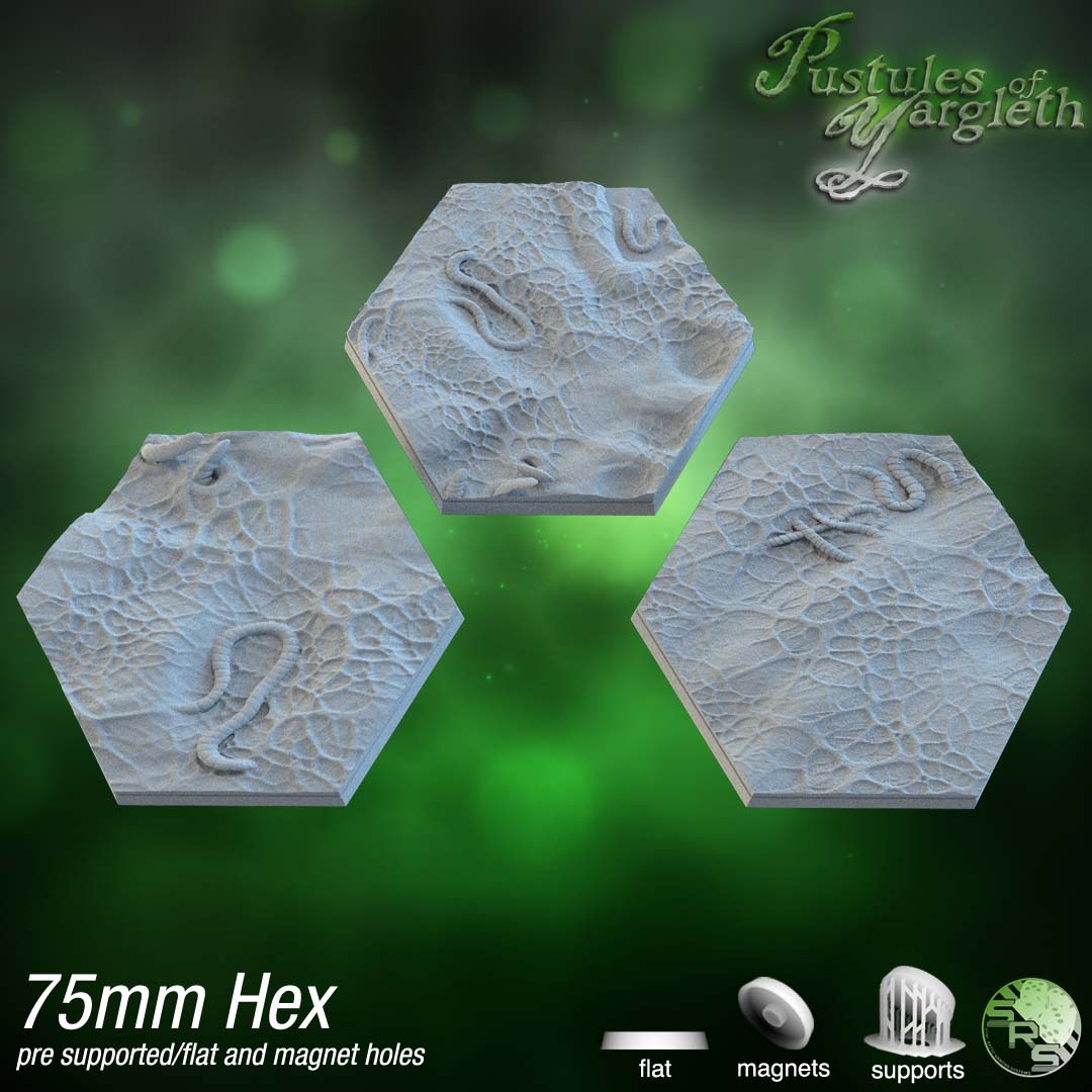 Diseased Hex Resin Bases | Nurgle Rot & Blight for Death Guard, Warhammer, D&D