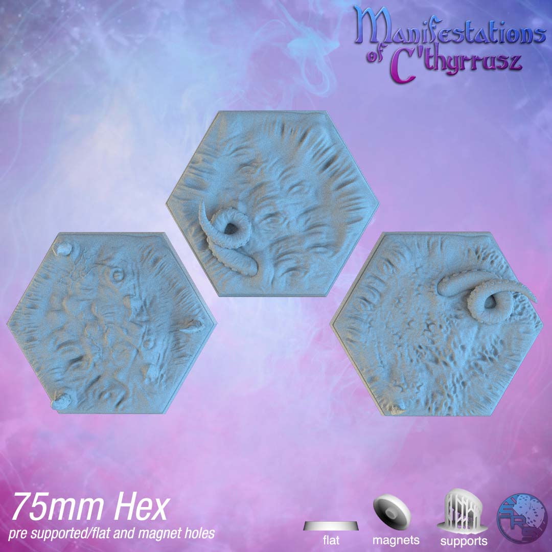 Eldritch Horror Hex Resin Bases | Cosmic Terror for Cthulhu, D&D, Warhammer