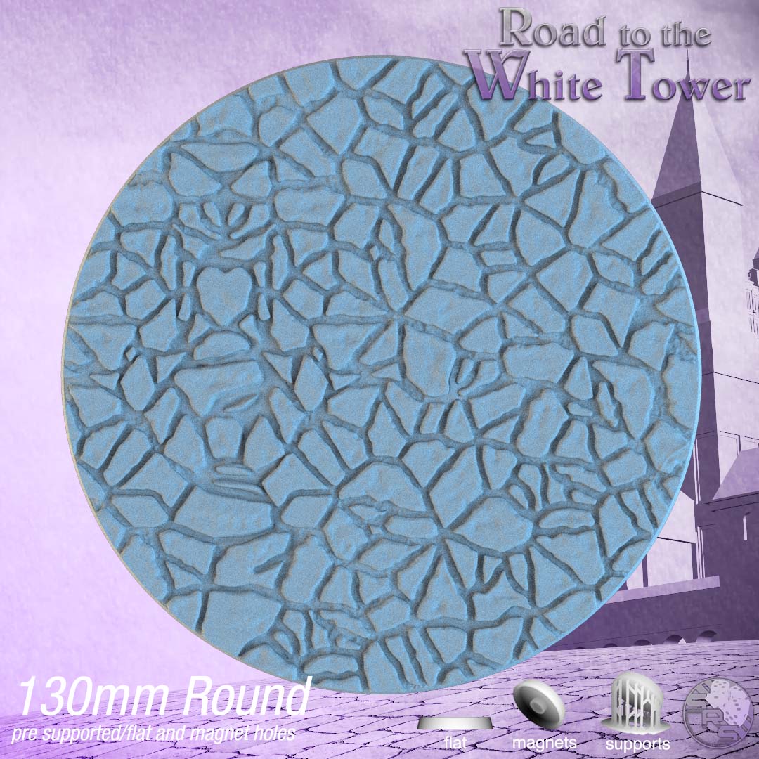 Flagstone Circle Resin Bases | Classic Castle Stone for D&D, Warhammer & RPGs