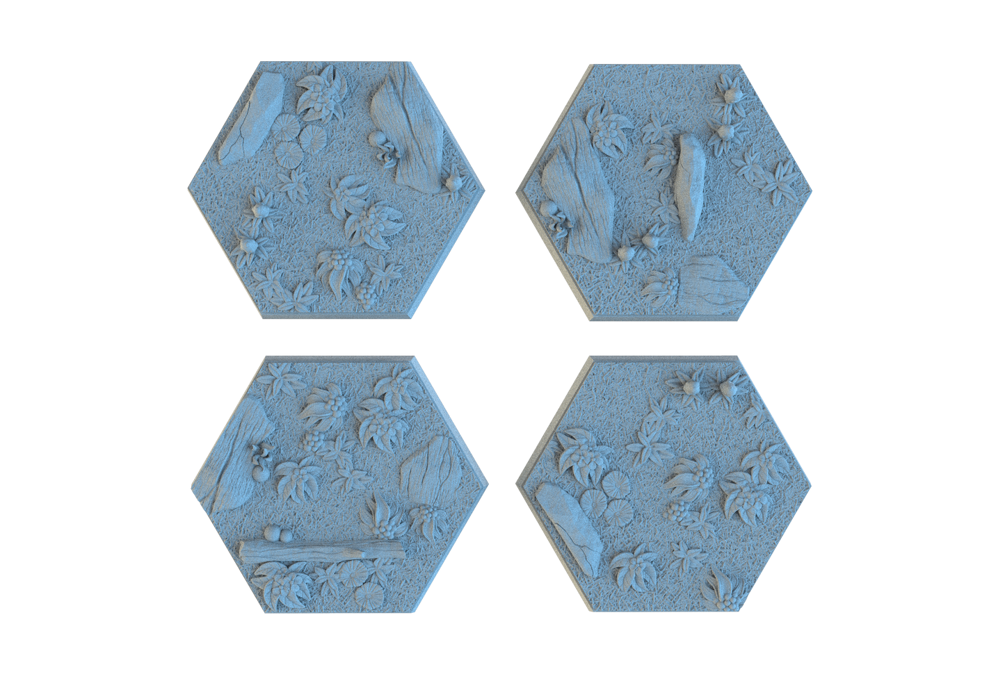 Forest Floor Hex Resin Bases | Wild Woods for D&D, Sylvaneth, Wargaming