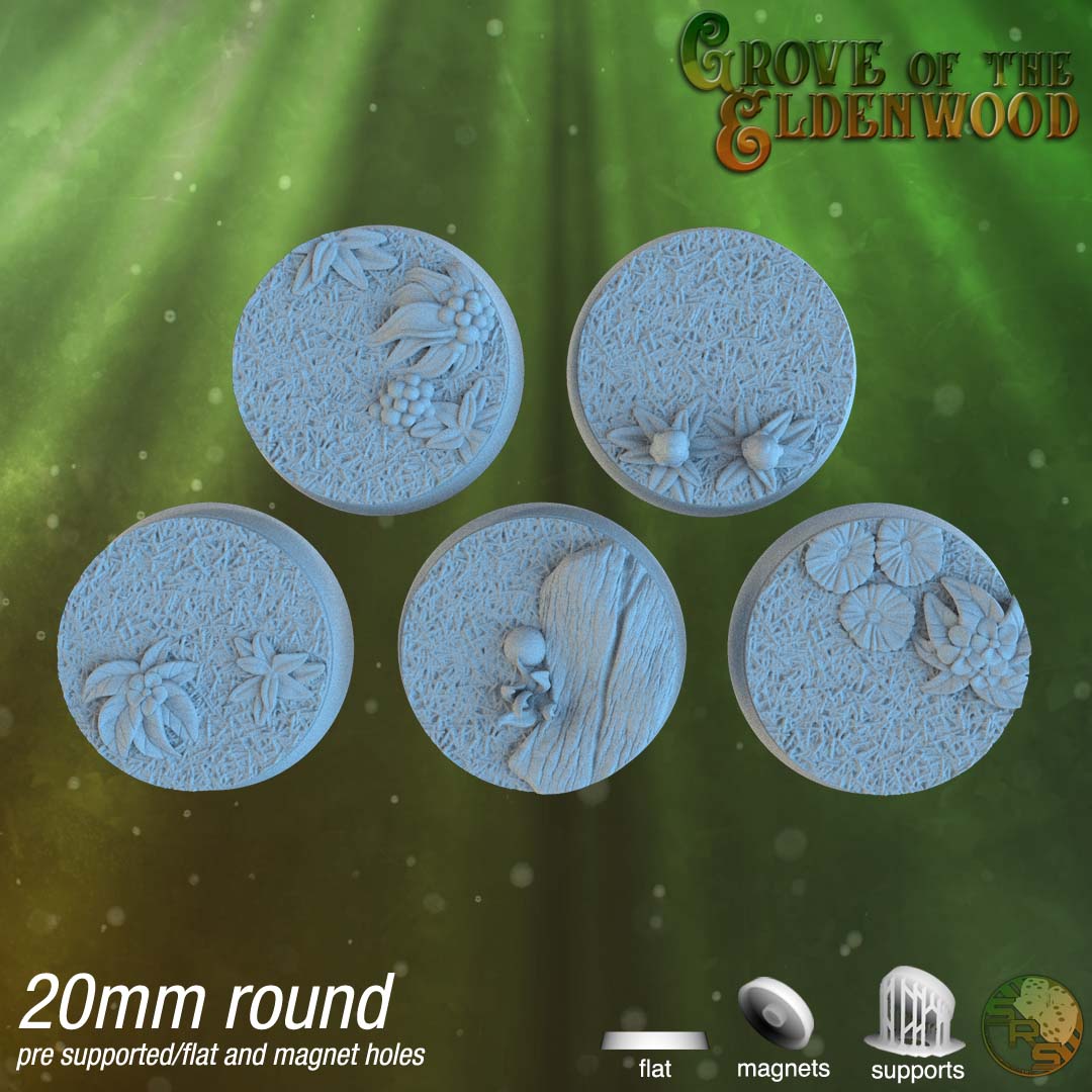Forest Floor Circle Resin Bases | Wild Woods for D&D, Sylvaneth, Wargaming
