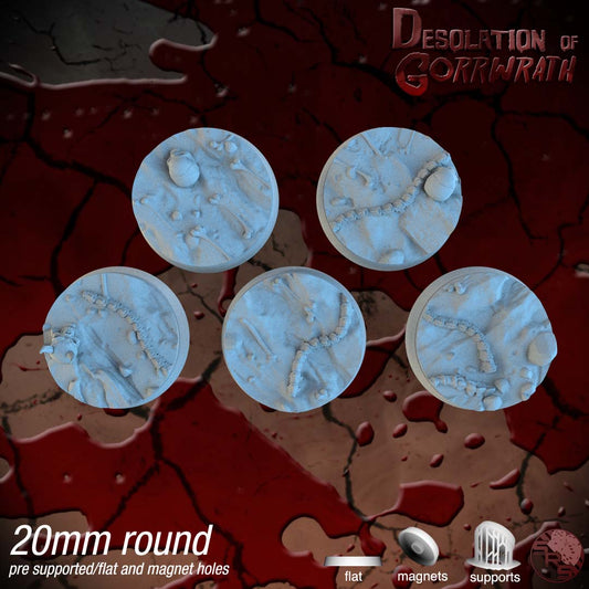 Round 20mm Hellscape Bases x20 by SRS Studios