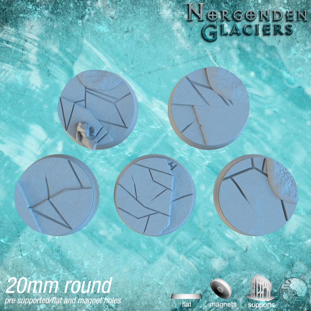 Round 20mm Ice Bases x20 by SRS Studios