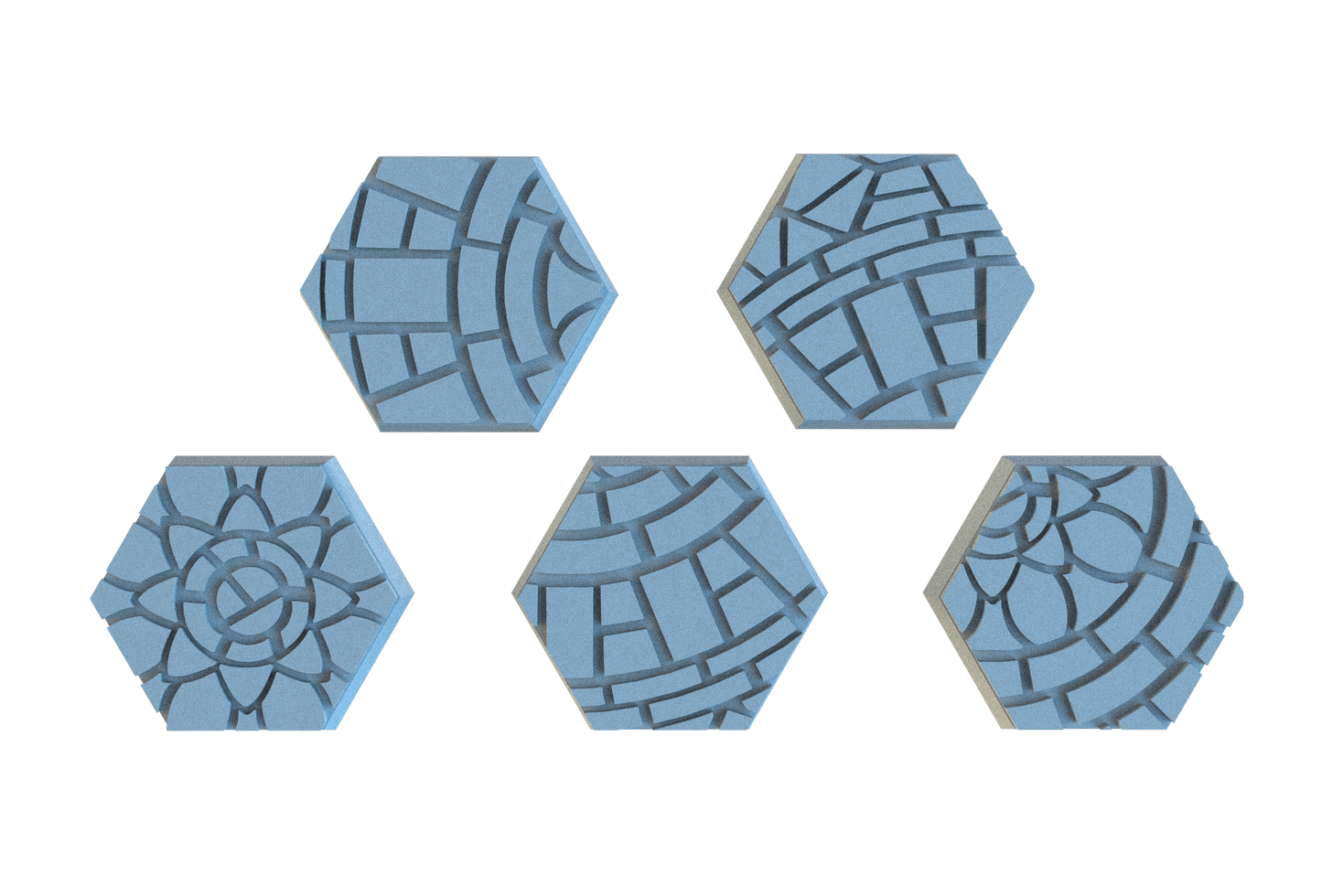 Mosaic Tile Hex Resin Bases | Ancient Artistry for Warhammer, D&D, Wargaming