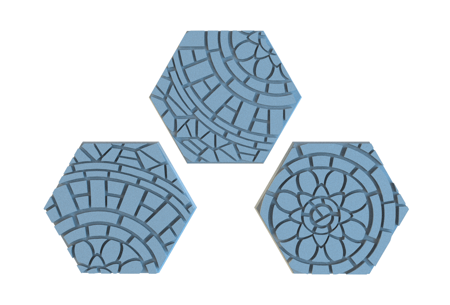 Mosaic Tile Hex Resin Bases | Ancient Artistry for Warhammer, D&D, Wargaming