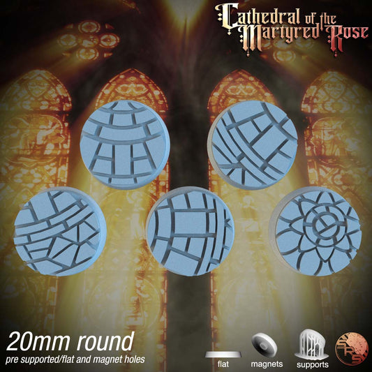 Round 20mm Mosaic Bases x20 by SRS Studios