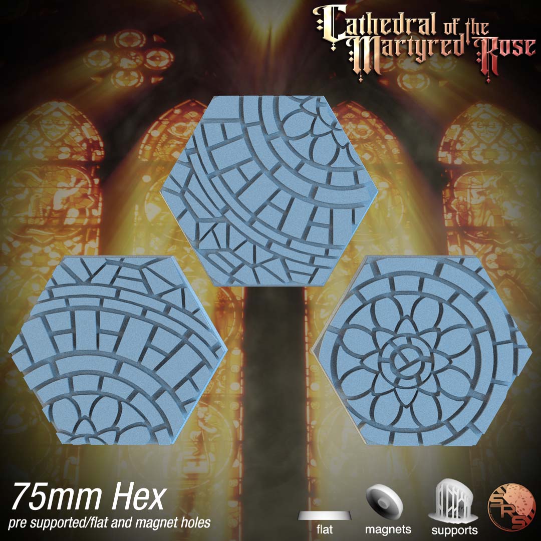 Mosaic Tile Hex Resin Bases | Ancient Artistry for Warhammer, D&D, Wargaming
