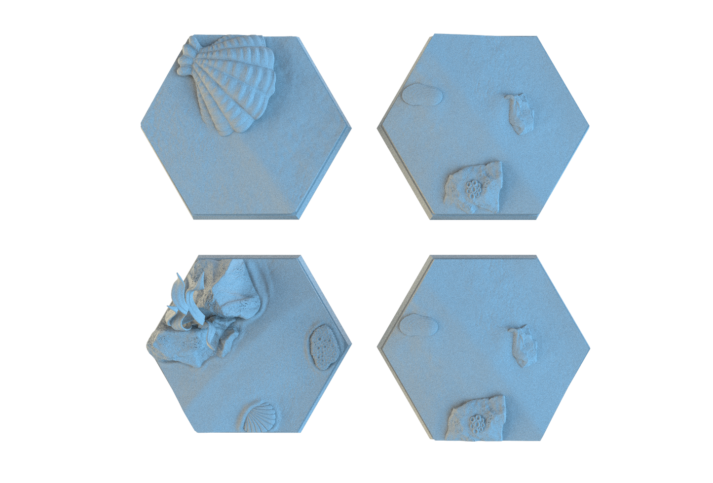Ocean Hex Resin Bases | Deep Sea for Idoneth, D&D, Wargaming
