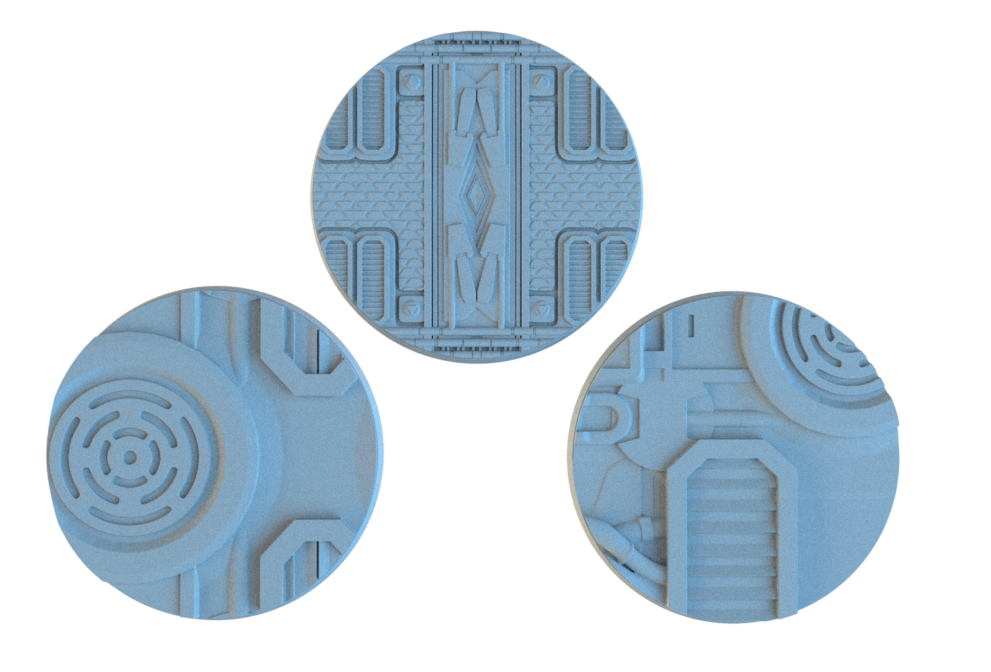 Sci-Fi Circle Resin Bases | Tech Deck for 40k, Necromunda, Star Wars