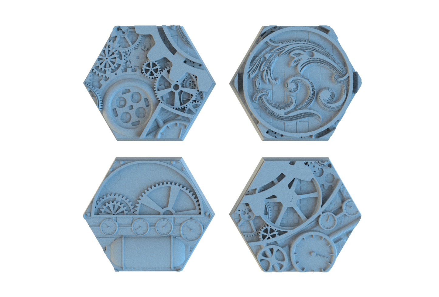Steampunk Hex Resin Bases | Victorian Tech for Warmachine, D&D, Wargaming