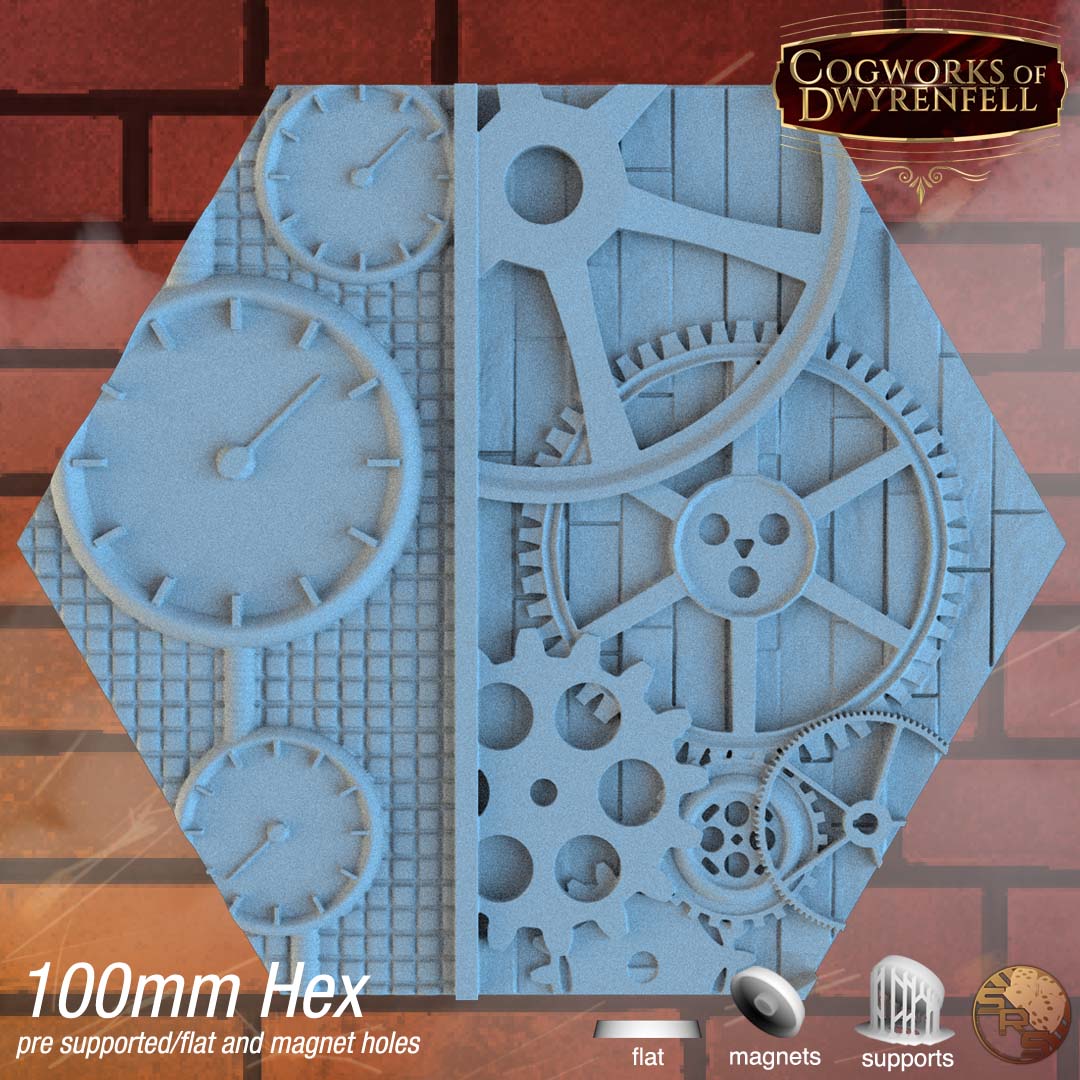 Steampunk Hex Resin Bases | Victorian Tech for Warmachine, D&D, Wargaming