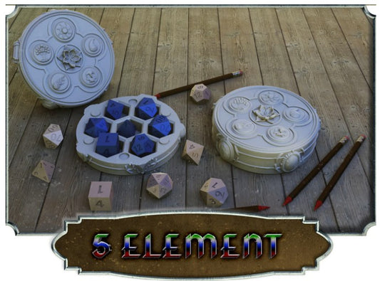 5 Elements Dice Case by Cross Lances