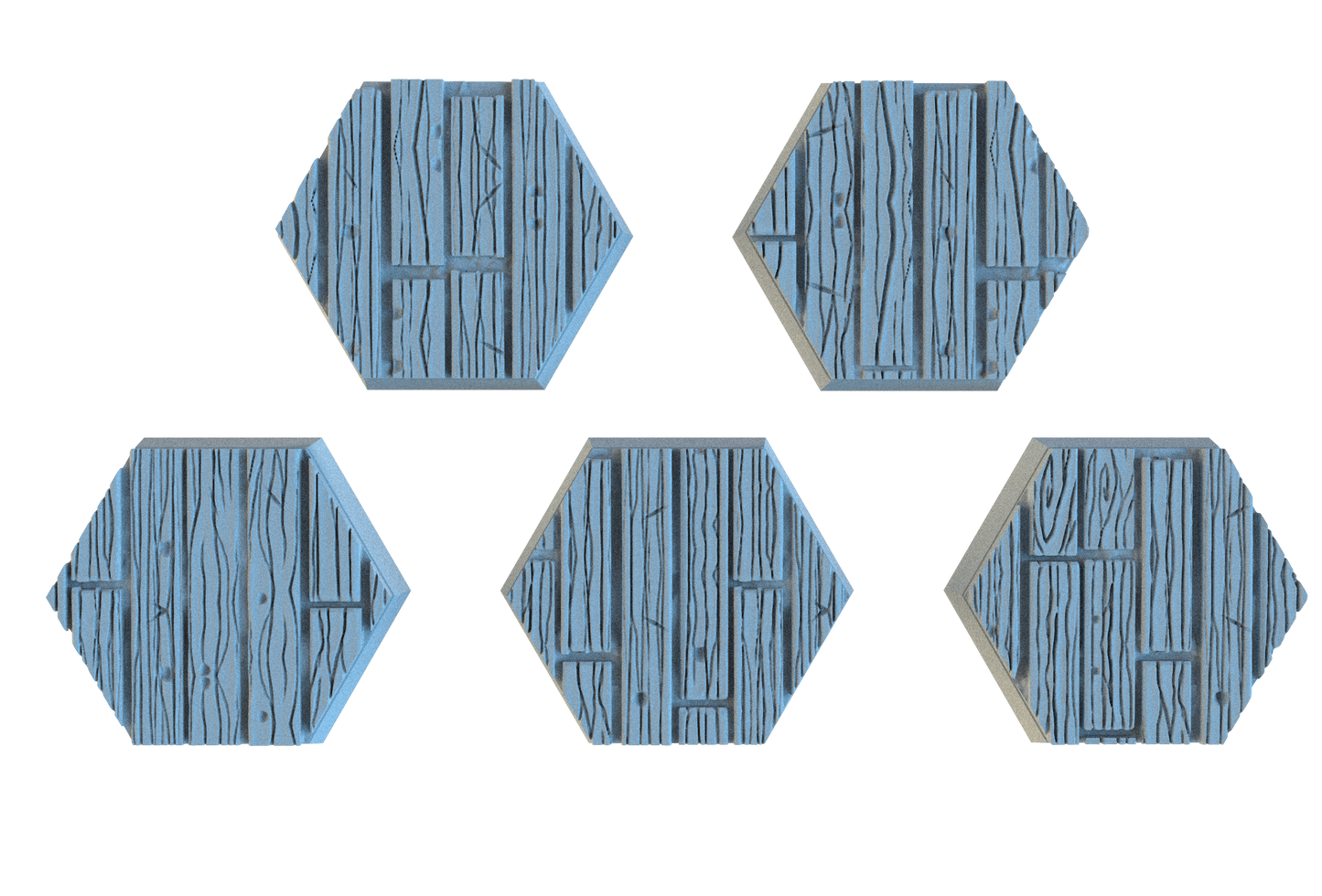Wooden Floor Hex Resin Bases | Tavern & Castle for D&D, Warhammer, Wargaming