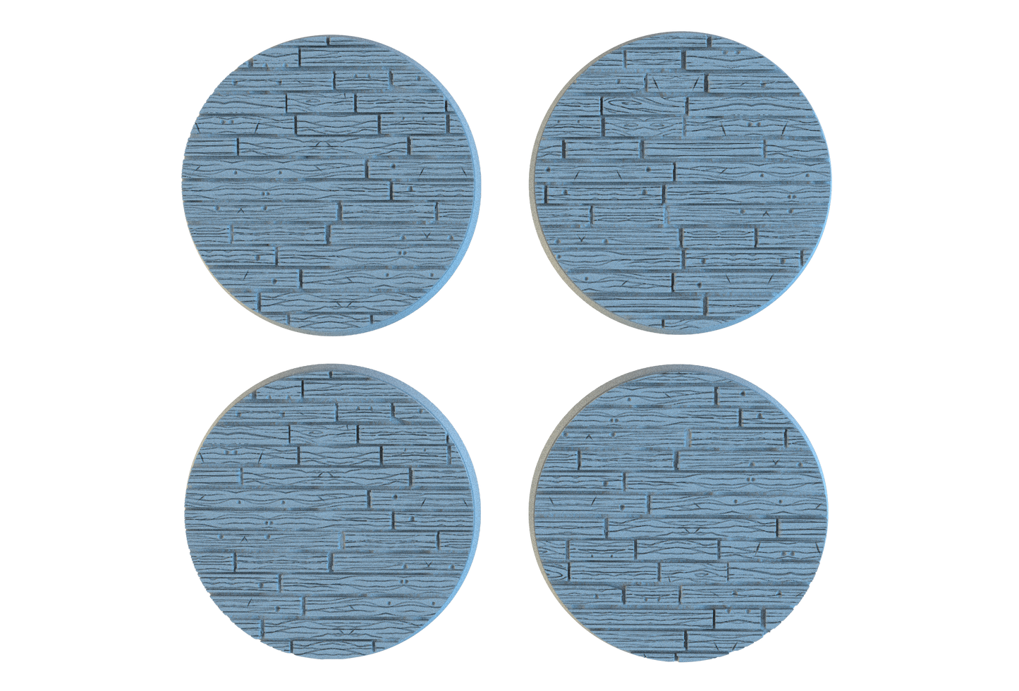 Wooden Floor Circle Resin Bases | Tavern & Castle for D&D, Warhammer, Wargaming